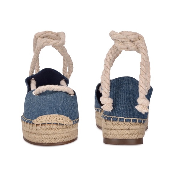 Nine West Meaks Ankle Wrap Espadrille Flats - Picture 4 of 5